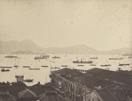 HONG-KONG 
Port de Hong-Kong, Chine, ca.1880.
Phot