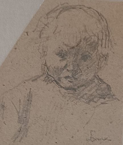 Maximilien Luce (1858-1941) - «Bambino» - Matita –