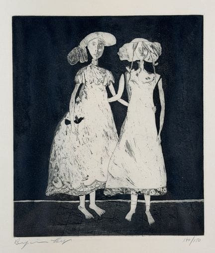 Benjamin LEVY (1940-2010). Les deux amies. Lithogr