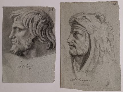 Cornelis Cels (1778-1859) – Set di 2 disegni «Stud