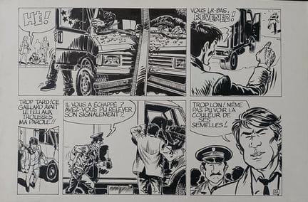 Anonyme - Planche originale de BD – Encre – 32,5 x