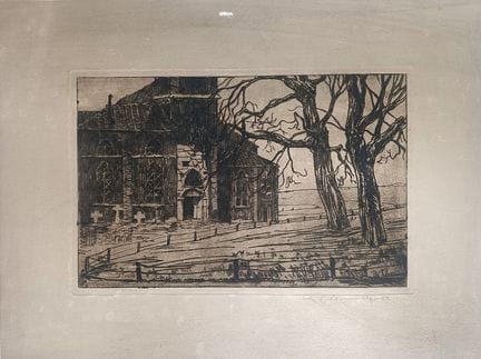 Robert Crommelynck (1895-1968) - «Cimitero» - Stam