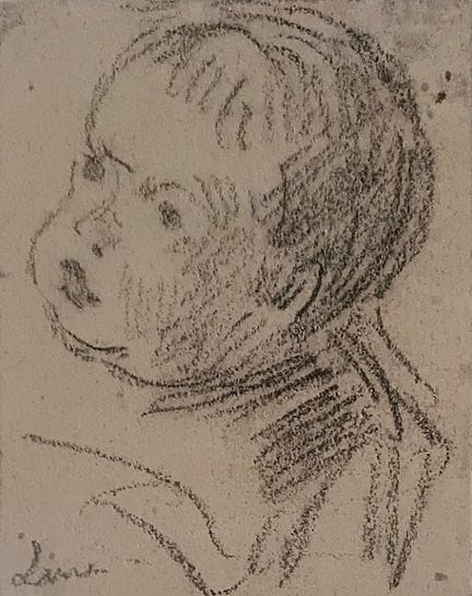 Maximilien Luce (1858-1941) - «Bambino seduto» - M