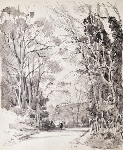 "Paul-Émile LECOMTE (1877-1950) Promenade en sous-