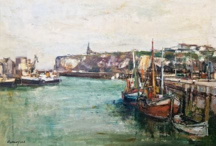 "Marcel CRAMOYSAN (1915-2007) Le port de Dieppe. H