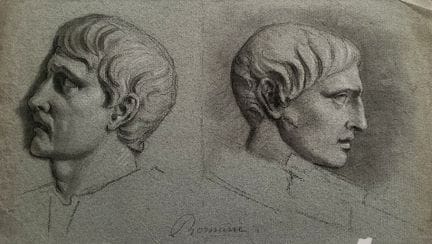 Cornelis Cels (1778-1859) - «Due figure romane» - 