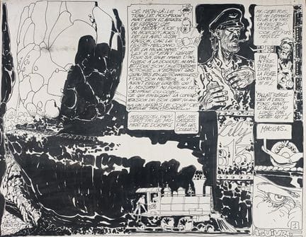 Anonyme - Planche originale de BD – Encre – 50 x 6