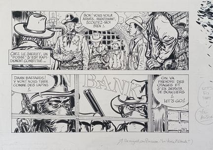Anonyme - Planche originale de BD – Encre – 35 x 4