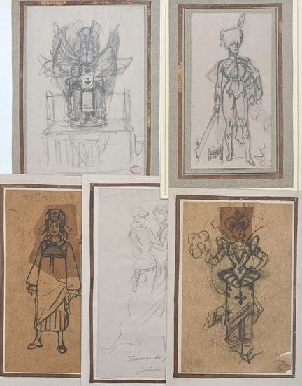Alfred Grévin (1827-1892) – Serie di disegni – Mat