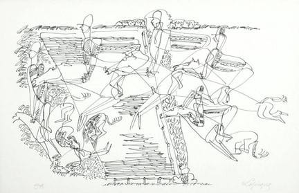 "Charles LAPICQUE 1898-1988 Cavaliers et chevaux l