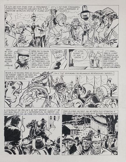 Anonyme - Planche originale de BD – Encre – 58 x 4