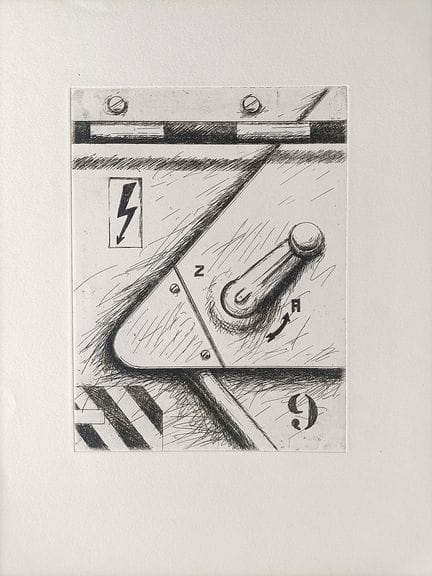 Peter KLASEN (1935-) - Gravure sur velin – 32,3 x 