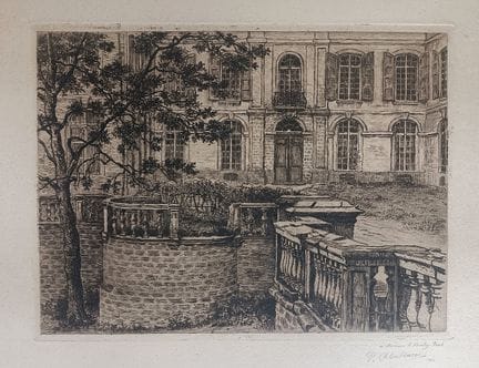 Pierre Abattucci (1871-1942) - «Cortile del castel