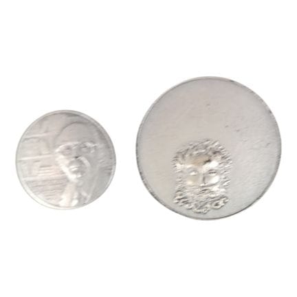 DEUX MÉDAILLES COMMÉMORATIVES En argent 925/1000. 