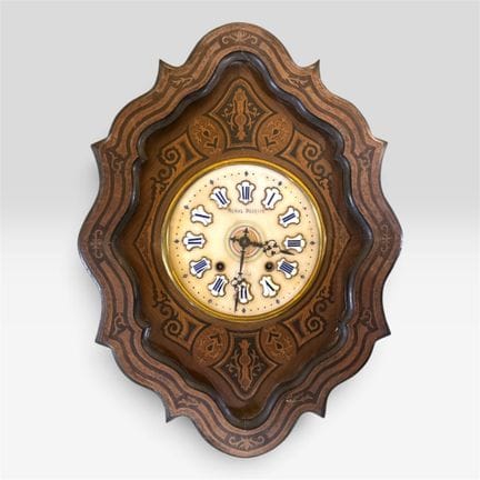 HORLOGE MURALE – NAPOLÉON III, avec boîtier en pau