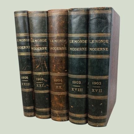 LE MONDE MODERNE, Paris, 1903–1905. 4to, 5 vols. B
