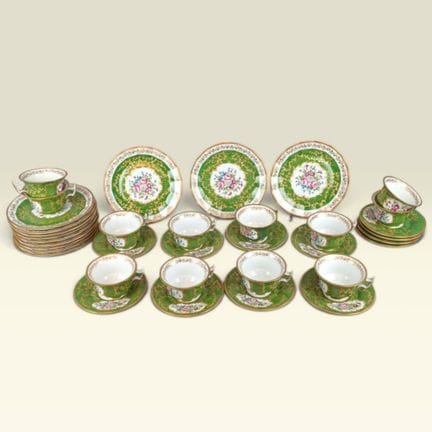 TEA SET FOR 12 PEOPLE Porcelain from the Vista Ale