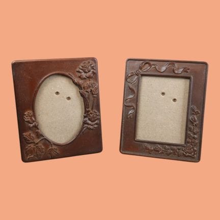 TWO PHOTO FRAMES Art Nouveau photo frames made of 