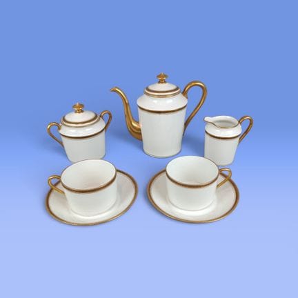 TÊTE À TÊTE French Limoges Porcelain. Teapot, crea
