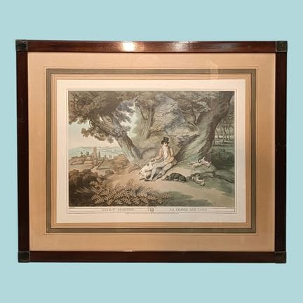 PAIR OF HUNTING SCENES: "La chasse aux perdrix" an