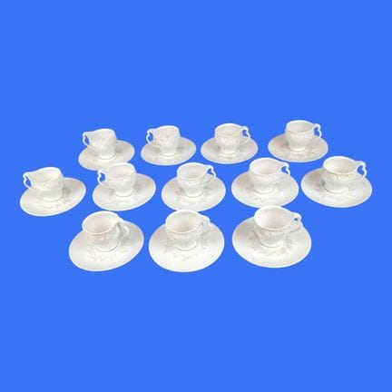 TWELVE COFFEE CUPS German KPM Berlin porcelain cup