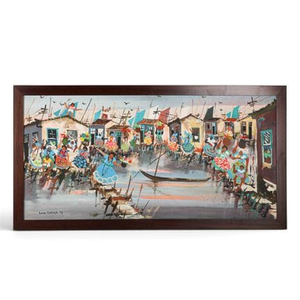 LUIZ FRANÇA - “Salvador da Bahia” - Olio su tela, 