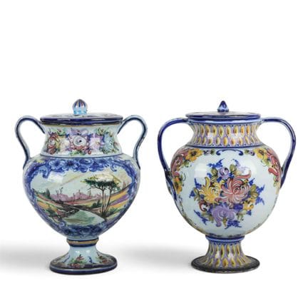 ALCOBAÇA - COPPIA DI ANFORE IN CERAMICA - Set di d