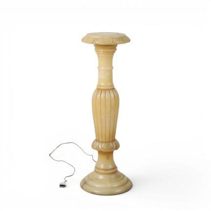 COLONNA LAMPADA IN ALABASTRO - Colonna in alabastr