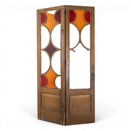 PORTA DOPPIA IN LEGNO E VETRO - Porta in legno int