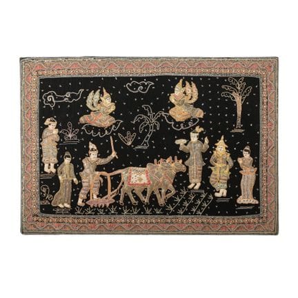 ARAZZO ORIENTALE - Arazzo realizzato in tessuto bi