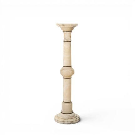 COLONNA - Colonna in alabastro con applicazioni in