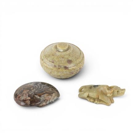 SET IN PIETRA DI SAPONE - Set composto da tre pezz