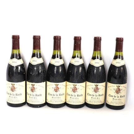 6 bottiglie di Clos de la Roche Grand Cru 1990 Ami