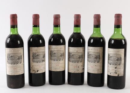 6 Bottles of CHÂTEAU DUHART MILON ROTHSCHILD 1974

