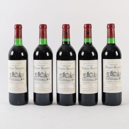 5 bottiglie CHÂTEAU MAZERIS-BELLEVUE 1989
Buona qu