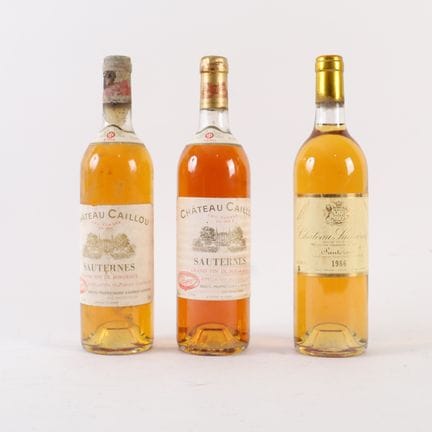 2 bottiglie di CHÂTEAU CAILLOU SAUTERNES 1986 e 19