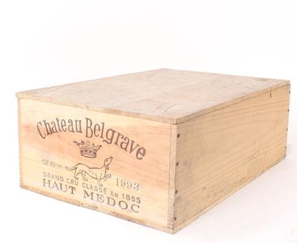 CASE OF 12 BOTTLES OF CHÂTEAU BELGRAVE 1993 GRAND 