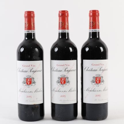 3 bottles of CHÂTEAU POUJEAUX 2015
Fine wine, Moul