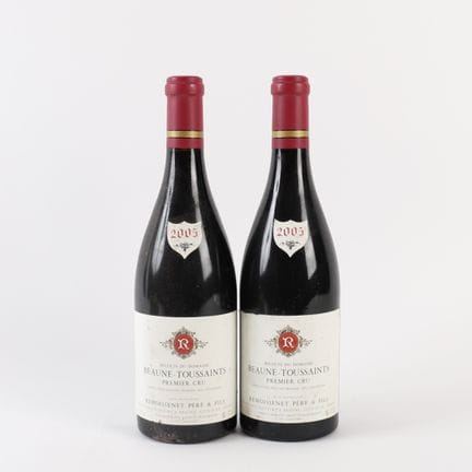 2 bottiglie di BEAUNE TOUSSAINTS PREMIER CRU 2005
