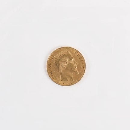 20 FRANCS NAPOLEON III GOLD COIN, 1860
Obverse: Po