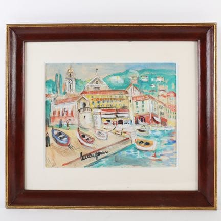 GEMÄLDE „HAFEN VON TOULON“ AUS DEM 20. JAHRHUNDERT