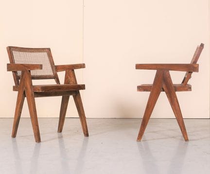 CONJUNTO DE DOS SILLONES DENOMINADOS «OFFICE CANE 