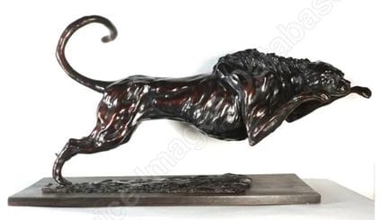MAGNIFICA SCULTURA "GUEPARDO IN SALTO" di José Mar
