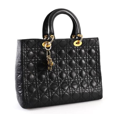 SAC LADY DIOR NOIR 
Sac Christian Dior modèle "Lad