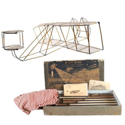 GRANDE MODELLO DI AEREO BIPLANO WRIGHT BROTHERS MU