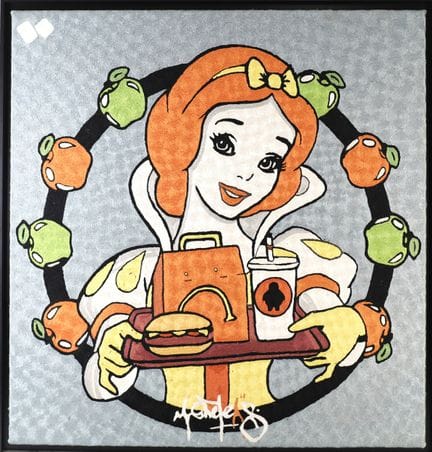 MR ONETEAS 创作的刺绣作品《最后的菜单》（1984年）为BRODLIM制作
由BRODLI