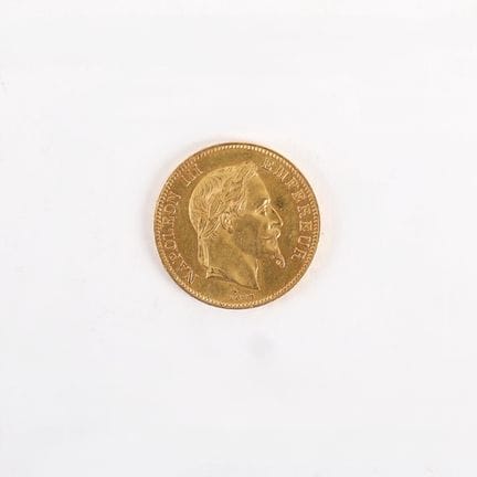100 FRANCS NAPOLEON III LAUREL-CROWNED HEAD GOLD C