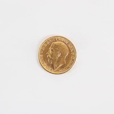 GEORGE V 1 SOUVERAIN GOLD COIN, 1915
Obverse: Uncr