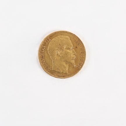 20 FRANCS NAPOLEON III GOLD COIN, 1855
Obverse: Po