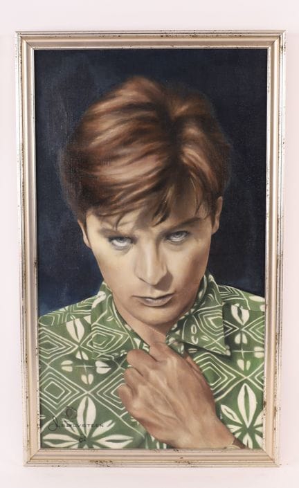 GEMÄLDE „PORTRAIT D'ALAIN DELON“ von J. SOLVSTEEN.
